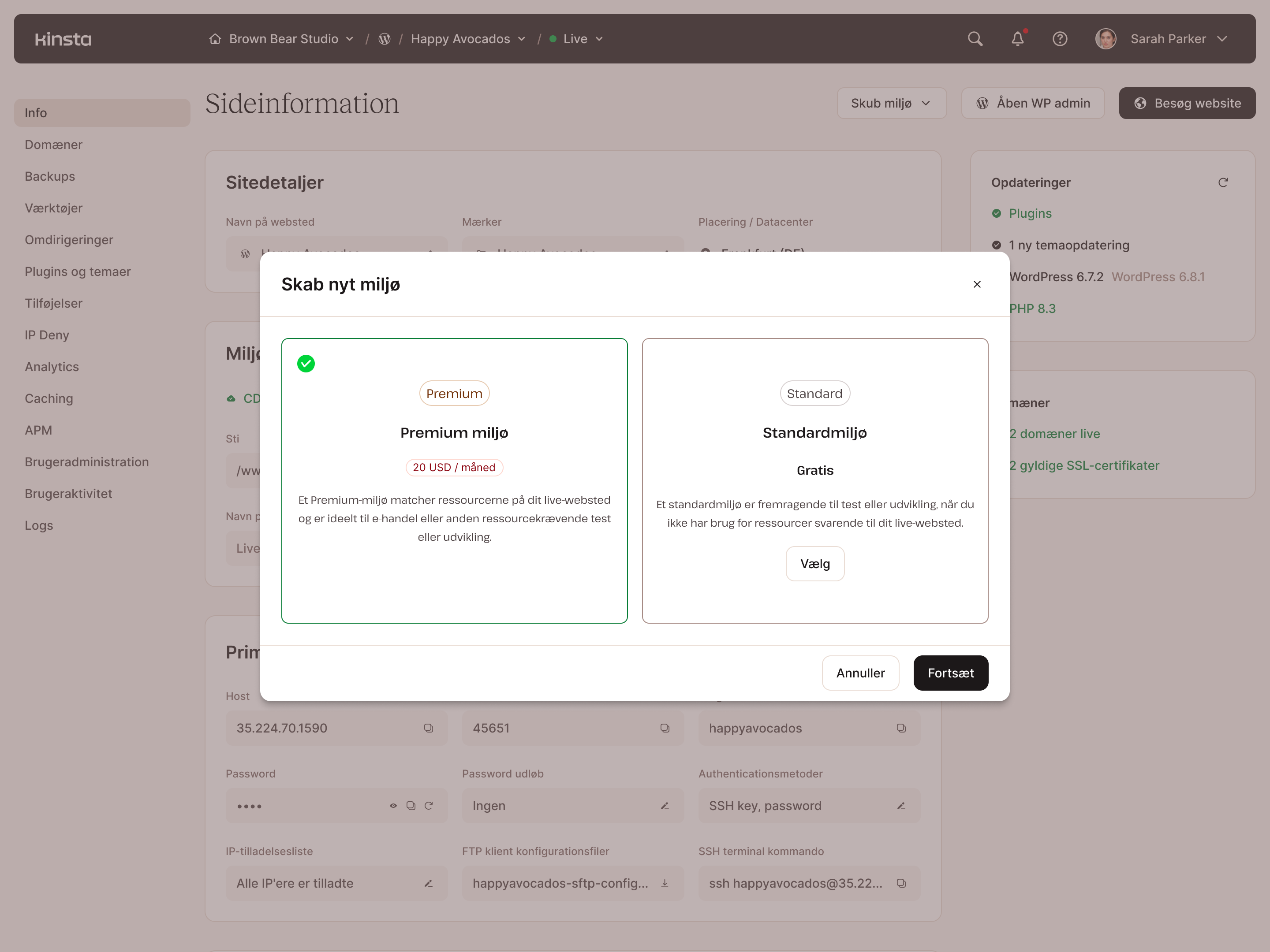 Opsætning af staging-miljø med et enkelt klik